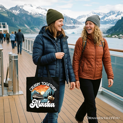 Cruisin' Together Alaska Tote Bag, Family Cruise Vacation Trip Gift Shopper