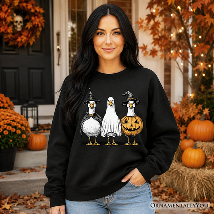 Haunting Honkers Goose Sweatshirt, Funny Halloween Costumes Sweater