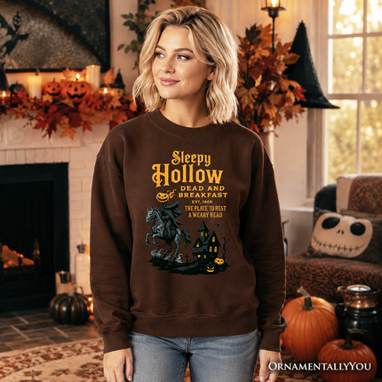 Headless Horseman Sleepy Hollow Halloween Vintage Sweatshirt, Dead and Breakfast Retro Sweater