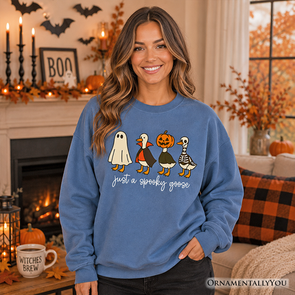 Just a Spooky Goose Sweatshirt, Funny Halloween Costumes Sweater