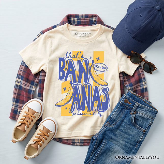 Kids That's Bananas Summer T-Shirt, Funny Tropical Fruit Youth Tee