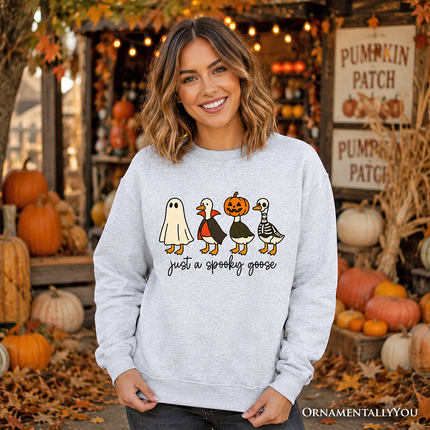 Just a Spooky Goose Sweatshirt, Funny Halloween Costumes Sweater