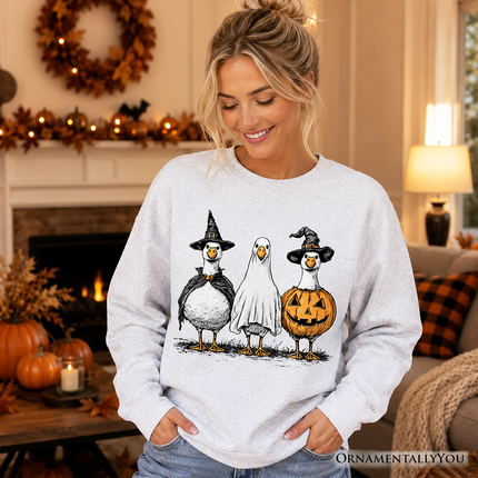 Haunting Honkers Goose Sweatshirt, Funny Halloween Costumes Sweater