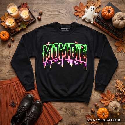 Mombie Halloween Sweatshirt, Funny Sweater for Spooky Moms