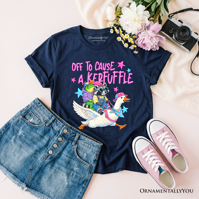 Off To Cause A Kerfuffle Kids T-Shirt, Funny Animal Youth Tee