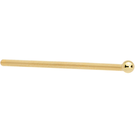 Solid 14K Yellow Gold 1.5mm Ball Nose Ring