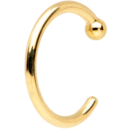 20G 1/4 18k Yellow Gold Nose Hoop