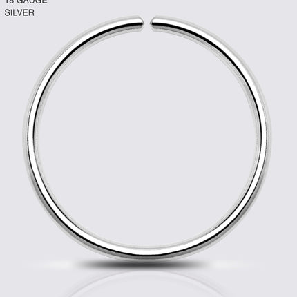 Single Hoop Nose 925 Sterling Silver Nose Hoop Ring