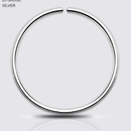 Single Hoop Nose 925 Sterling Silver Nose Hoop Ring