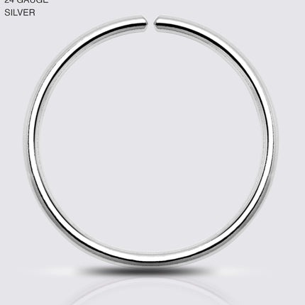 Single Hoop Nose 925 Sterling Silver Nose Hoop Ring