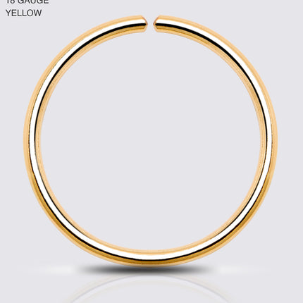 Single Hoop Nose 14k Yellow Gold Filled Nose Hoop Ring