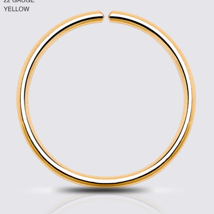Single Hoop Nose 14k Yellow Gold Filled Nose Hoop Ring