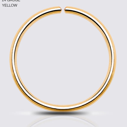 Single Hoop Nose 14k Yellow Gold Filled Nose Hoop Ring