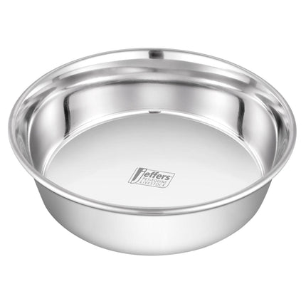 Jeffers Heavy Weight Stainless Steel Pet Bowls – Durable Pet Food & Water Dish, Chew-Resistant, Dishwasher Safe