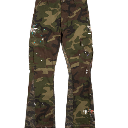 CAMO SPLIT FLARE DENIM