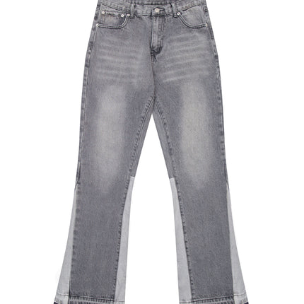 GREY SPLIT FLARE DENIM