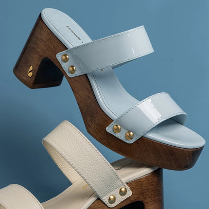 Larroudé x Kenneth Cole: Sandal Maya Patent Leather