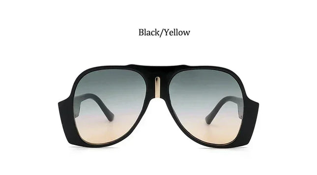 Gradient Shades For Women Oversized Pilot Sunglasses Men Luxury Brand Vintage Unique Sunglasses Female UV400 Glasses Eyewear
