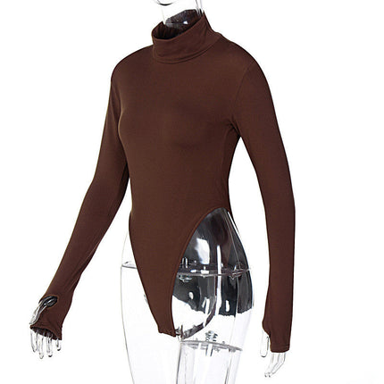 2022 Jumpsuits Women Rompers Sexy Club Hollow Out Backless Bodysuits Casual Long Sleeve Solid Slim