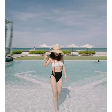 New 2024 Belt Strap Straw Sun Hat For Women Fashion Vacation Beach UV Hats Summer Wide Brim Travel Panama Hats Outdoor Wholesale