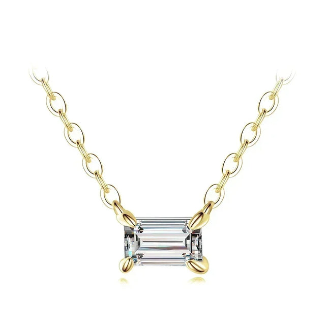 Modian Genuine 925 Sterling Silver Fashion Charm AAA Zirconia Pendant Necklace For Women Silver Female Necklaces Fine Jewelry