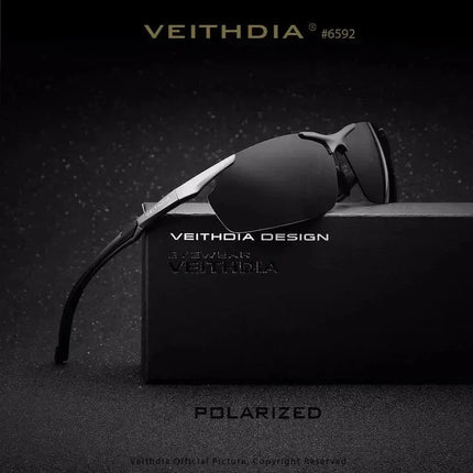 VEITHDIA Brand Designer Men's Sunglasses Aluminum Magnesium Polarized UV400 Sun Glasses Cycling Sports Male Outdoor Eyewear 6592