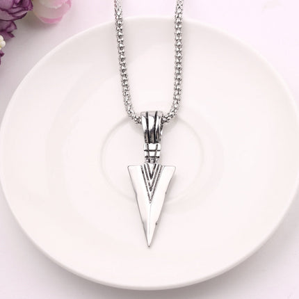 Arrow Head Pendant Long Chain Necklaces mens necklaces Collier Femme ArrowHead