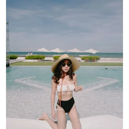 New 2024 Belt Strap Straw Sun Hat For Women Fashion Vacation Beach UV Hats Summer Wide Brim Travel Panama Hats Outdoor Wholesale