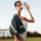 Nautilus Verdant & Ecru / Hand Towels (Set of 2)