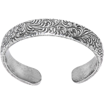 Handcrafted 925 Sterling Silver Leafy Swirl Toe Ring