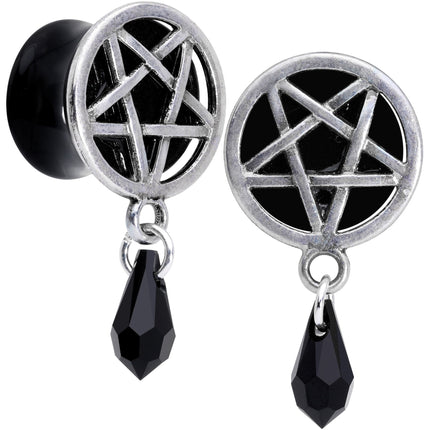 Pentagram Saddle Plug Set Created with Crystals 00G to 19mm