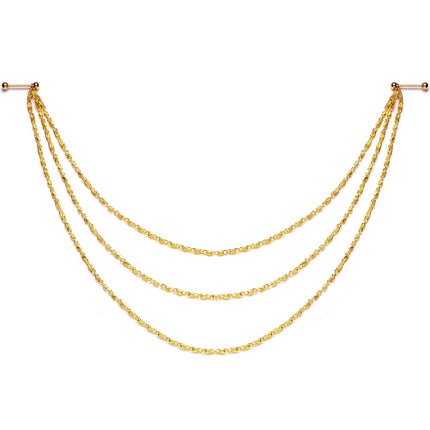 5/8 Handcrafted Electro Plated Debutante Dangle Nipple Chain