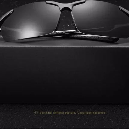 VEITHDIA Brand Designer Men's Sunglasses Aluminum Magnesium Polarized UV400 Sun Glasses Cycling Sports Male Outdoor Eyewear 6592