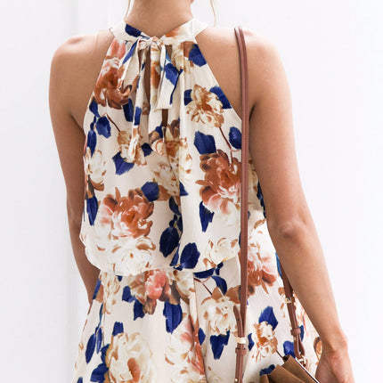 Sexy Jumpsuit For Women Loose Cause Boho Floral Female Rompers Beach Shorts Sets