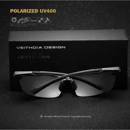 VEITHDIA Brand Designer Men's Sunglasses Aluminum Magnesium Polarized UV400 Sun Glasses Cycling Sports Male Outdoor Eyewear 6592