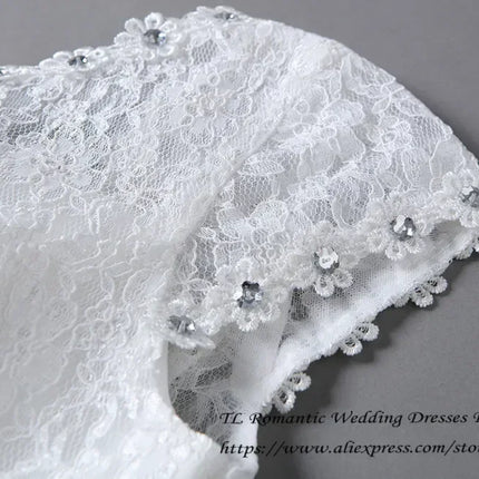 Plus size Vestidos De Novia Real Photo Red pure White Lace O-neck Sequins Wedding Dresses Cheap Princess Bride Gowns Frock HS587