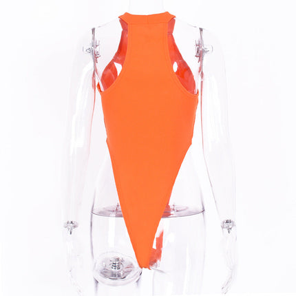2022 Neon Green Red Orange Sexy Bodysuit Summer Clothes for Women Casual Streetwear Jumpsuits