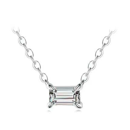 Modian Genuine 925 Sterling Silver Fashion Charm AAA Zirconia Pendant Necklace For Women Silver Female Necklaces Fine Jewelry