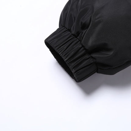 Faux PU Leather Y2K Bubble Puffer Winter Warm Jacket Women Long Sleeve Coats