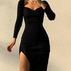 Black Midi Dress / S