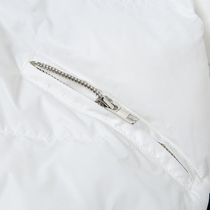 Faux PU Leather Y2K Bubble Puffer Winter Warm Jacket Women Long Sleeve Coats