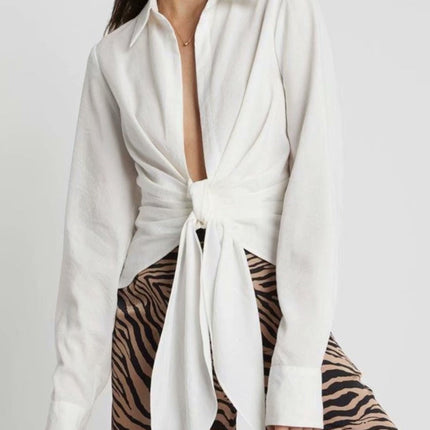 mini dress summer long sleeves women irregularity pleated vocation style loose white shirtdress
