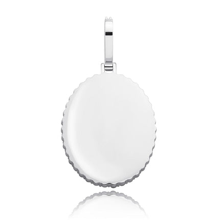 Custom Photo Pendant Oval Medal Pendant Ice Zircon Pendant Necklace Fashion Hip Hop Jewelry