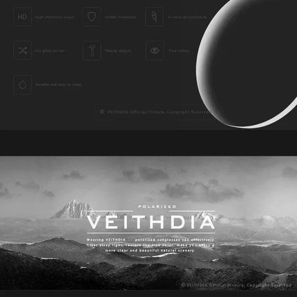 VEITHDIA Brand Designer Men's Sunglasses Aluminum Magnesium Polarized UV400 Sun Glasses Cycling Sports Male Outdoor Eyewear 6592