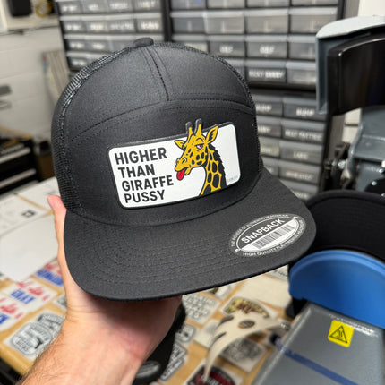 Higher Than Giraffe Pussy | 7 Panel Canvas Patch Snapback