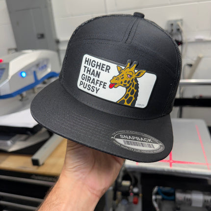 Higher Than Giraffe Pussy | 7 Panel Canvas Patch Snapback