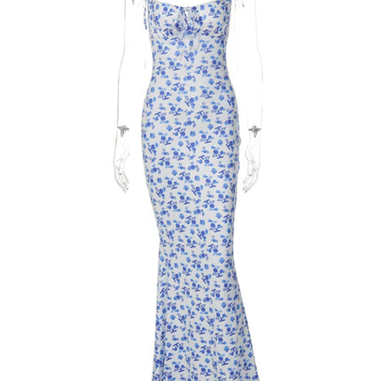 Elegant Floral Beach Vacation Bodycon Streetwear Long Dress