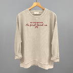Oversized Corded Crew / Moonbeam / S