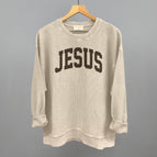 Oversized Corded Crew / Moonbeam / S