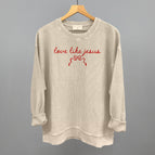 Oversized Corded Crew / Moonbeam / S